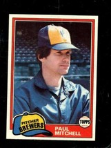1981 Topps #449 Paul Mitchell Nmmt Brewers Nicely Centered *X89486 - £1.91 GBP