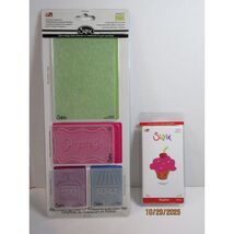 Sizzix Birthday Surprise 4 Embossing Folders Set Cupcake Star Surprise A2 Card - $17.34 CAD