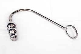 Metal Anal Butt Plug STAINLESS  Sex Toy For Women Men 3Ball Hook - $29.69