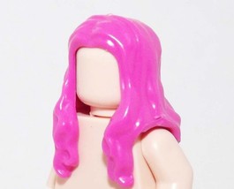 Minifigure Custom Toy Pink hair piece - $1.60