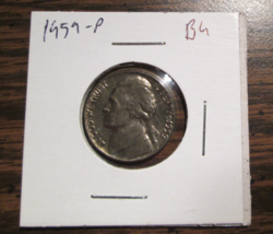 1959-P Jefferson Nickel BU from original roll - $2.15