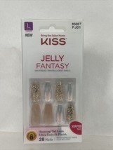 Kiss Jelly Fantasy On-Trend Translucent Long 28 Nails Iridescent  FJ01 85667 - £5.62 GBP
