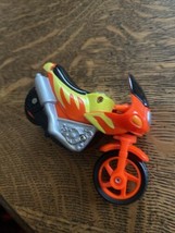 1997 Lanard Motorcycle Yellow/Orange Pull-Back Friction Toy WORKS - $11.88