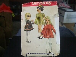 Simplicity 8566 Girl's Pin-Tucked Front Dress Pattern - Size 4 Chest 23 Waist 21 - $14.27