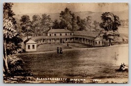 Parkersburg WV Blennerhassett Mansion On Ohio River As Was In 1800 Postcard M26 - £16.08 GBP