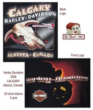 Harley Davidson 2006 Alberta, Canada Black Short Sleeve 2XL T-Shirt - £17.26 GBP