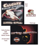 Harley Davidson 2006 Alberta, Canada Black Short Sleeve 2XL T-Shirt - £17.14 GBP