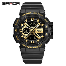 Men&#39;s Watch Dual Display Sports Waterproof Digital Watch Quartz Wristwatch - $35.99