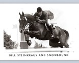 1980s Souvenir Photograph Bill Steinkraus and Horse Snowbound 5 1/2&#39; x 3... - $2.63