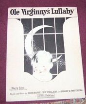 music  vintage sheet music {ole virginny&#39;s lullaby} - £10.84 GBP