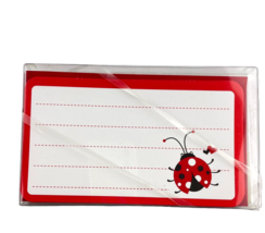 Cross-My-Heart Ladybug Heart Cards 7 x 4 in. 10 Cards  and Envelopes - £11.41 GBP