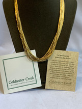 Coldwater Creek Sterling Silver Goldwash Necklace 44.86g Jewelry 30&quot; Artisan - £72.30 GBP