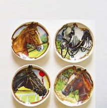 4 Plates Horse Heads CDD198 By Barb Wall Art DOLLHOUSE Miniature - £16.42 GBP