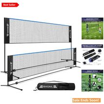 Adjustable Kids Sports Net for Badminton Volleyball Tennis Black Blue - $109.84
