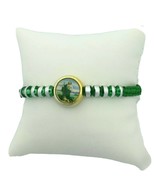Saint Jude Charms Green Macrame Bracelet Hope Happiness Prosperity San J... - $17.49 CAD