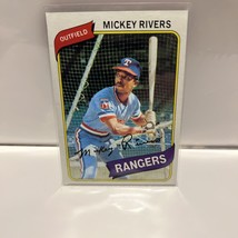 1980 Topps Baseball Mickey Rivers #485 Rangers - £1.50 GBP