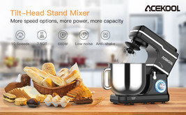 [US Direct] ACEKOOL Stand Mixer, 7.5Qt 10 Speed 660W Tilt Head Electric Food Mix - £223.02 GBP