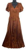 Bohme Maxi Dress Womens Medium (Rust) Copper Boho Smocked Lined NWT $78.50 - £41.71 GBP