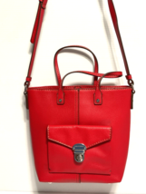 Dana Bachman Red Pebbled Shoulder Bag Purse VGC - £7.73 GBP