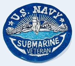 US NAVY SUBMARINE VETERAN HAND EMBROIDERED NEW SILVER BULLION BADGE CP MADE - £19.92 GBP