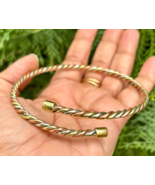 1 Pc Pure Silver Copper Brass Bangle Adjustable Cuff Bracelet Anklet Armlet - $27.43+