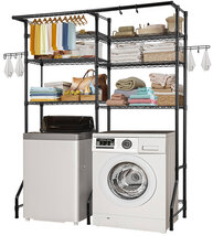VEVOR Over Washer and Dryer Storage Shelves 6 Tiers, Two Rows Adjustable... - $90.99