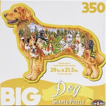 Big Shaped Jigsaw Puzzle 350 Pieces 29&quot;X21.5&quot;-Dog Park - £32.13 GBP