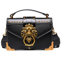 Female Fashion Handbags Girls Crossbody Bags Tote Woman Metal Lion Head Brand Sh - £25.80 GBP
