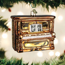 Old World Christmas Brown Upright Piano Blown Glass Christmas Ornament 38059 - £20.68 GBP