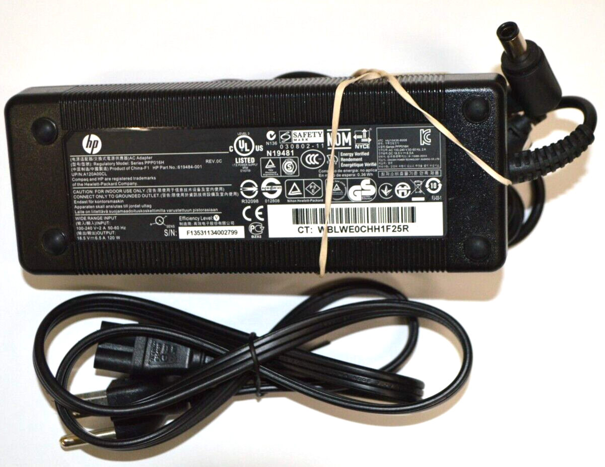 Primary image for OEM HP 619484-001 A120A00CL PPP016H AC Power Adapter Charger 18.5V 6.5A