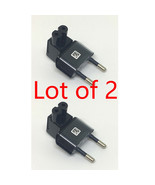 2X 2 Pin Right Angle AC power Plug adapter to Female Connector IEC 320 C... - £3.93 GBP