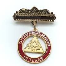 Royal Arch Masons 60 Year Membership Medal Vintage Masonic Badge With Nameplate - £17.68 GBP