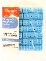 Annie 1/2&quot; Small Snap On Magnetic Hair Rollers - 14 Pcs. (1224) - £6.40 GBP