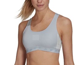 adidas Womens Activewear Mesh Cross-Back Medium-Support Sports Bra,Halo Blue,XS - £27.99 GBP