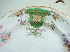 Dresden Armorial bread plates, 6, flowers,birds and gold, 7 1/2&quot; [*a14] - £95.25 GBP