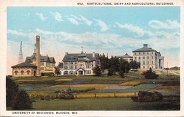 Madison WISCONSIN-UNIVERSITY-HORITCULTURAL-DAIRY-AGRICULTURE Postcard 1920s - £4.10 GBP