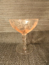 Pink and Crystal Aster Champagne Glass by Central Goblet Stem - £9.54 GBP