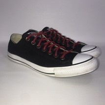 Converse Sneakers Black Leather/Textile Lace Up Low Top 132120C Unisex M 9 ~W 11 - £31.96 GBP