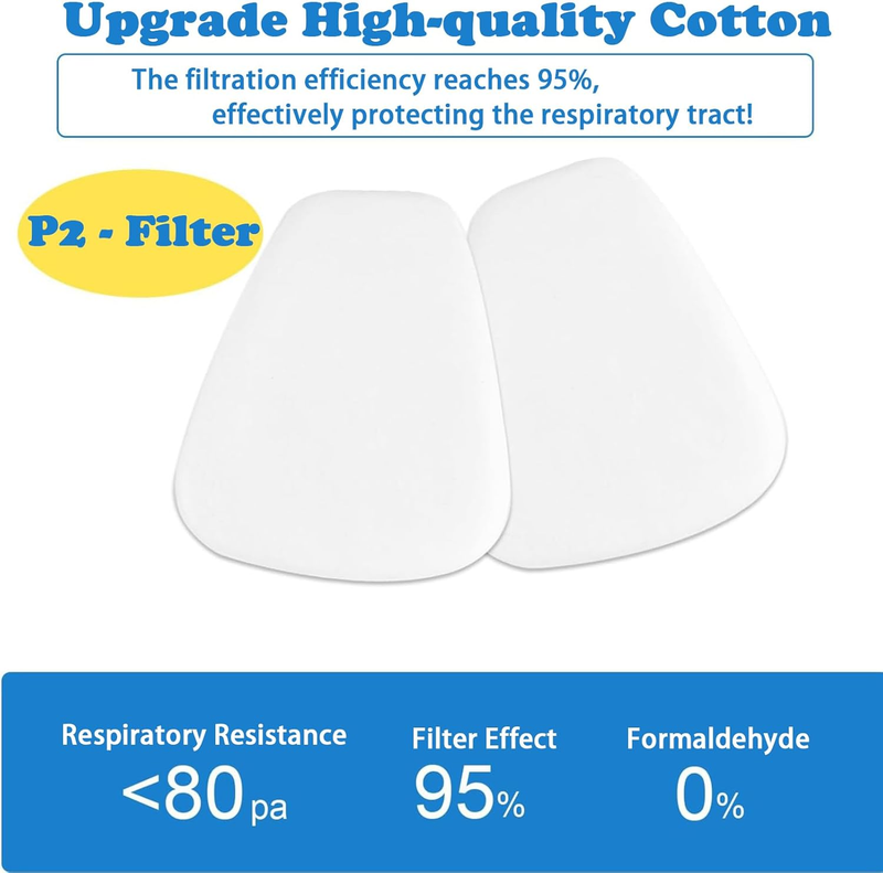 50 Pcs Respirator Mask Filters, 5N11CN Mask Filter Cotton for Dust Masks 6000 60 Item image 5