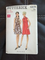 5208 BUTTERICK 1960&#39;s Misses One Piece Loose Dress Sewing Pattern Size 1... - £18.68 GBP
