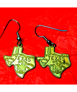 Gold Vintage Texas Shaped Earrings - £20.97 GBP