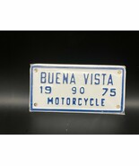 Motorcycle License Plate Vintage 1975 Buena Vista, Virginia  - €8,51 EUR