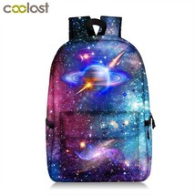 Galaxy Backpack For Teenager Girls Boy Universe Planet School Bag College Studen - £31.99 GBP