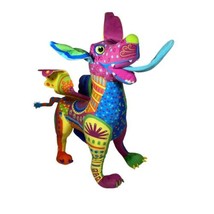 Disney Store Pixar Coco Dante Dog Alebrije Rainbow Plush Spirit Day Of The Dead - $13.86