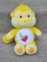 2004 Care Bear Cousins Yellow Playful Heart Monkey Plush Stuffed Animal Toy - £25.03 GBP