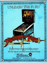 Swords Of Fury Pinball Flyer Original Vintage Retro Game Fantasy Medieva... - $22.33
