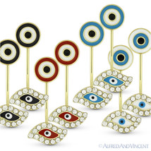 Evil Eye Turkish Nazar Greek Judaica Hamsa Kabbalah Charm Drop / Stud Earrings - £7.96 GBP