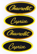 Chevrolet Caprice Black Yellow Embroidered SEW/IRON On Patch 1966 1970 1975 1978 - £10.21 GBP