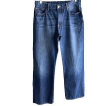 LUCKY BRAND 181 Straight Relaxed Denim Men Jeans sz 34x29 Short Inseam Dark Wash - £16.18 GBP