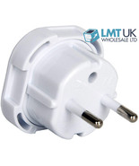 Europe Travel Adapter - UK to EU Euro European adaptor White Plug 2 Pin - £0.98 GBP+